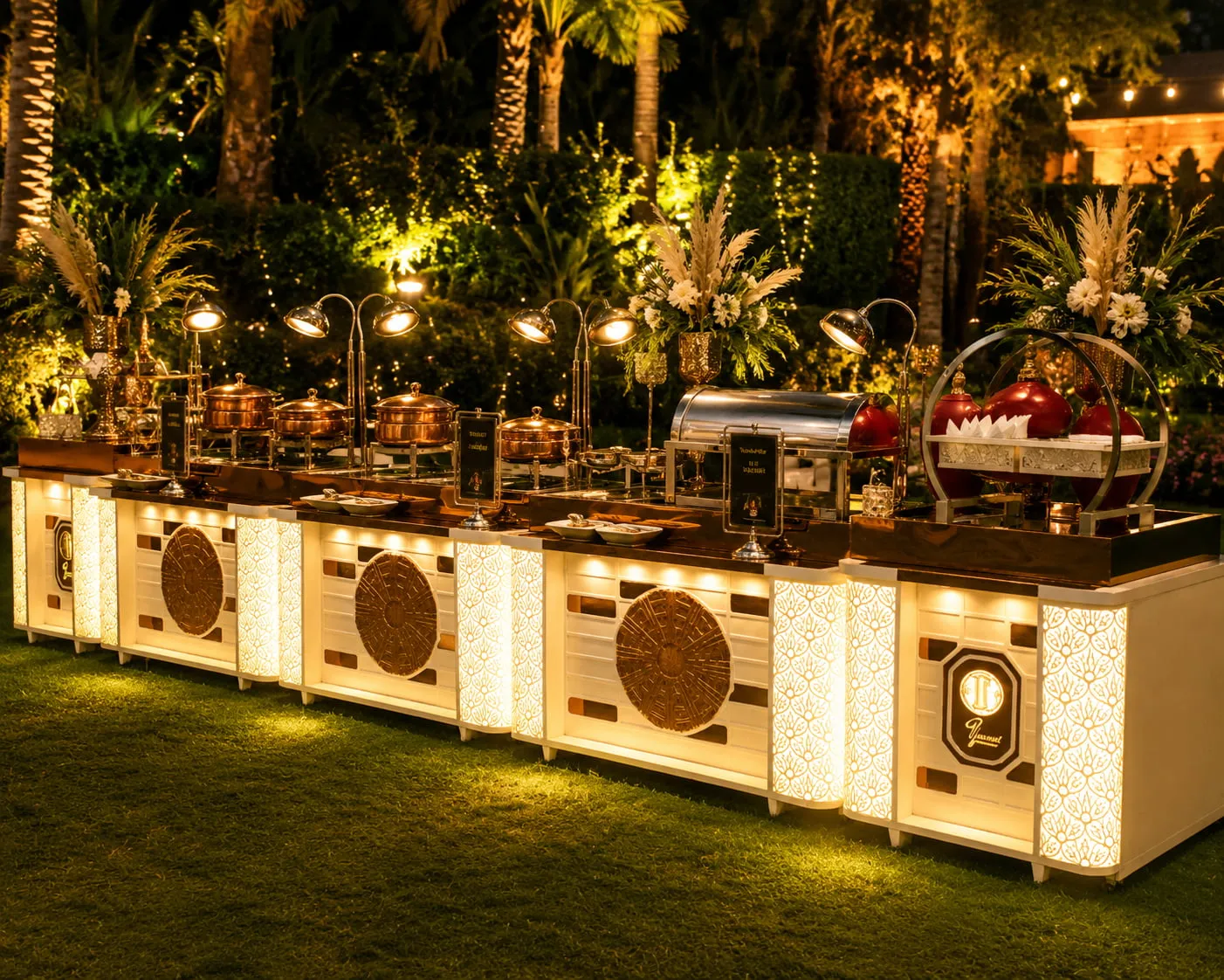 Imperial Glow Counter - luxury wedding setup by D I V Y A M®