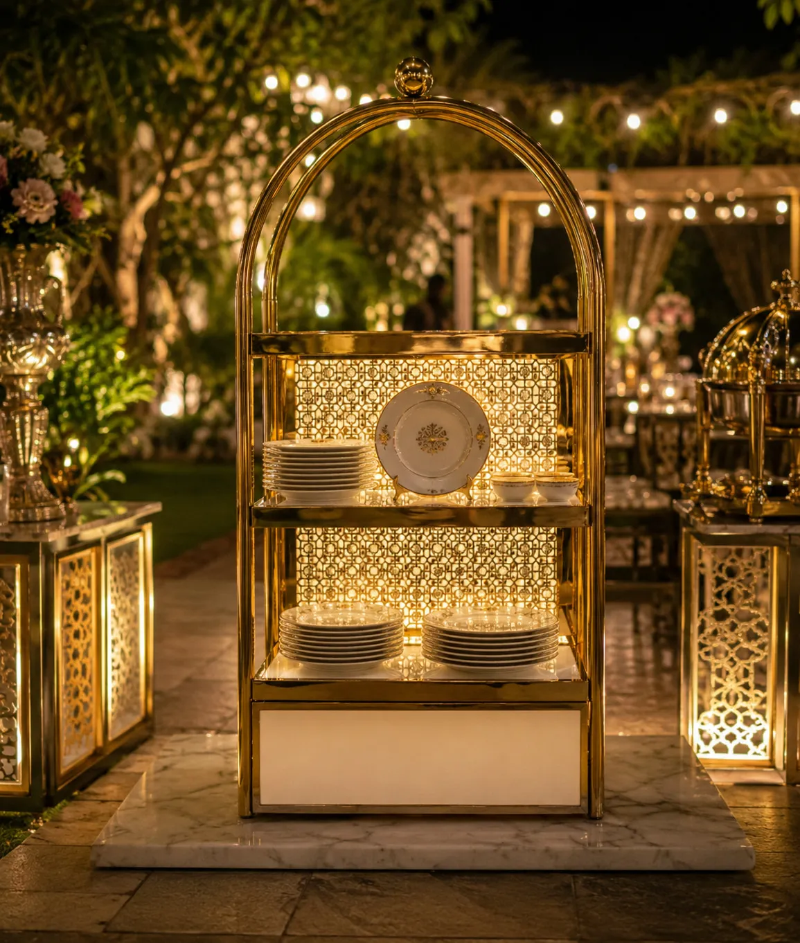 Royal Heritage Plate Stand - luxury wedding setup by D I V Y A M®